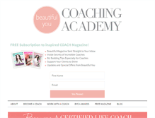 Tablet Screenshot of beautifulyoucoachingacademy.com